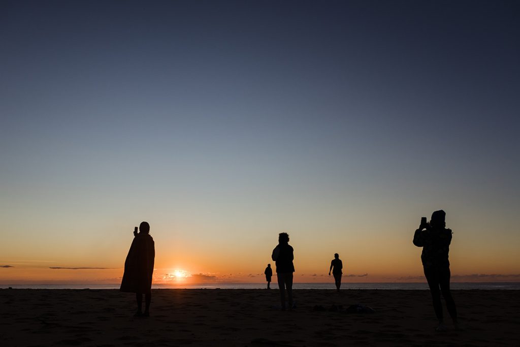Photo by Lara Wiseman Daniel Photography of retreat attendees at Murrah Beach at Wild Spark Retreat 2024