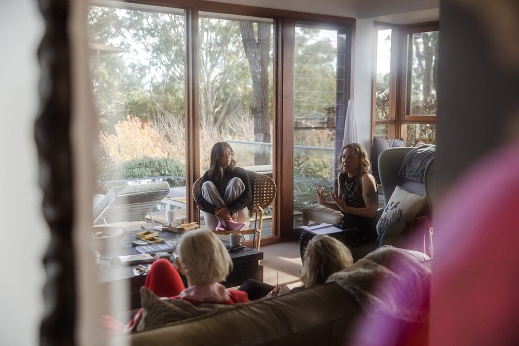 Photo by Lara Wiseman Daniel Photography of workshop with Katie K at Wild Spark Retreat 2024